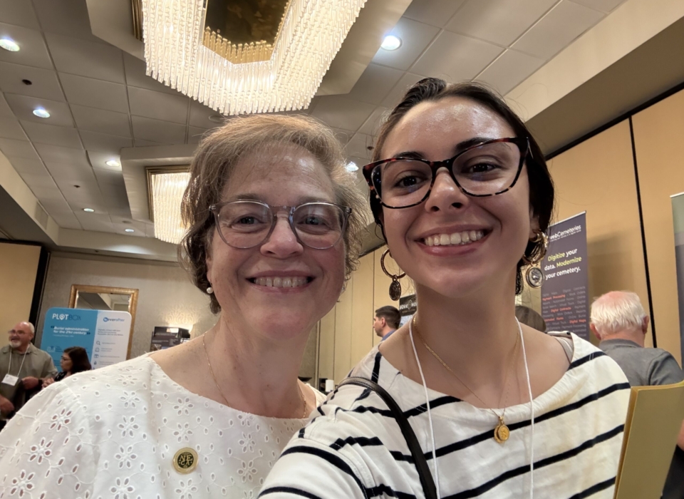GBC Volunteer, Salome F., with NECA Board Member Kelly Perry – NECA 2025