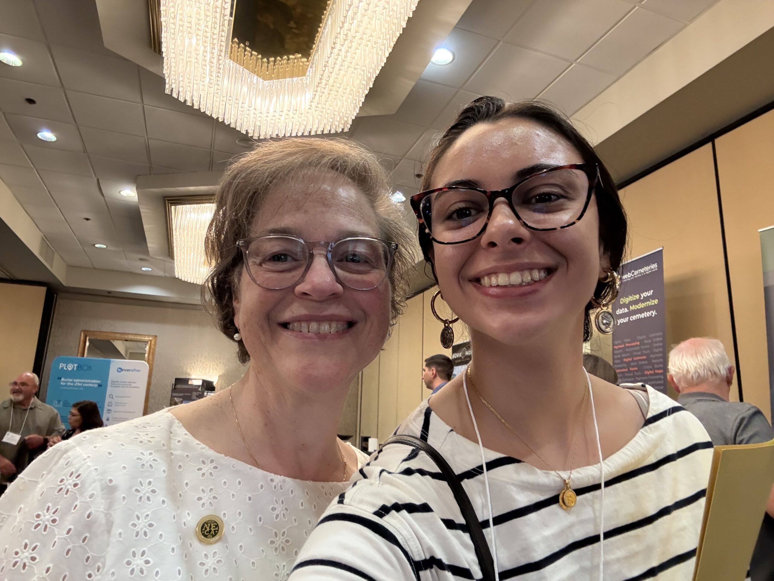 GBC Volunteer, Salome F., with NECA Board Member Kelly Perry – NECA 2025